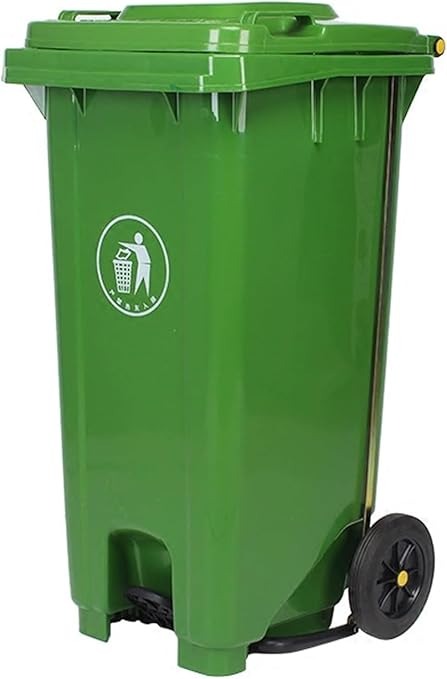 100L Wheeled and Pedal Bin - Green Kenya